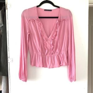 ABERCROMBIE & FITCH | Pink Long Sleeve Top